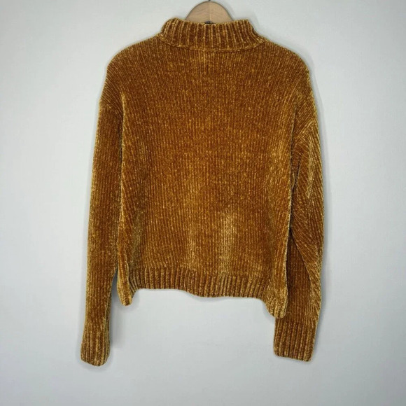 Sanctuary Chunky Knit Yellow Orange Sweater Super Soft Cozy Women’s Size Small - Picture 4 of 5